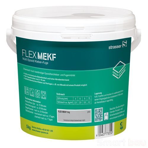 FLEX MEKF Плиточный клей/затирочная смесь на эпоксид.основе, серый 5кг