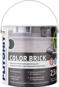 Лазурь д/обновления цвета и защиты PLITONIT Color Brick антрацит 2,5л