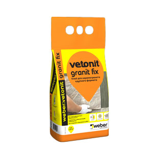 Клей для керамогранита крупного формата weber.vetonit granit fix, 5кг